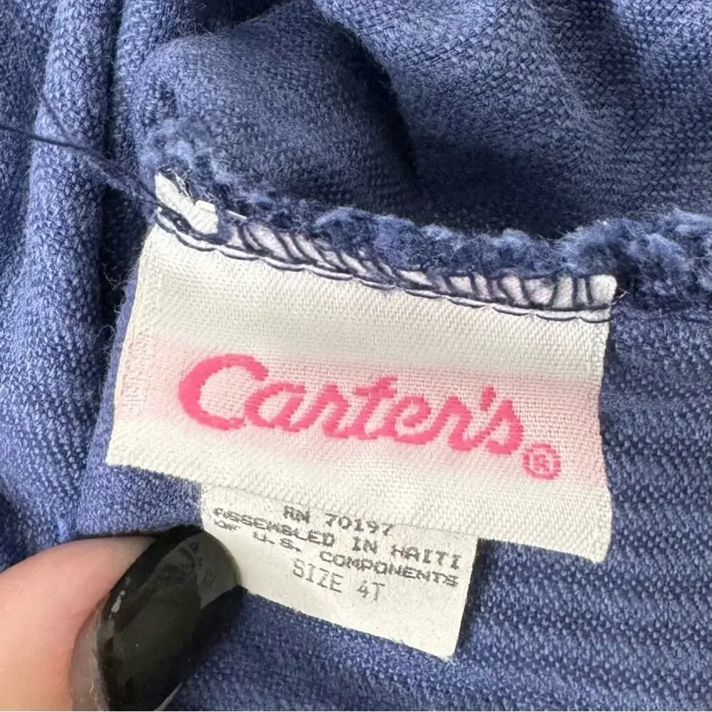 CARTER'S / vintage dark blue corduroy sleeveless tank dress / 4T